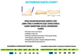 Как выбрать правильный размер обуви